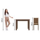 Ver mais imagens de Conjunto Sala de Jantar Madesa Rute Mesa Tampo de Madeira com 4 Cadeiras Rustic/Bege Marrom Cor:Rust