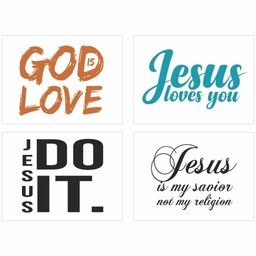 Quadro kit evangelico jesus decorativo 30X22 CM - 1