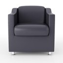 Ver imagem 4 de Kit Namoradeira + 02 Poltronas Decorativas Tecido Courino Cor:cinza