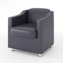 Ver imagem 5 de Kit Namoradeira + 02 Poltronas Decorativas Tecido Courino Cor:cinza
