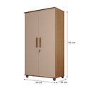 Ver imagem 4 de Armario Multiuso Grande e Reforçado Ouro Fechadura com Chave Amêndoa / Fendi