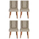 Ver imagem 1 de Kit 4 Cadeiras Sala de Jantar Cozinha Estofada Paris Reforçada Suede - Twdecora