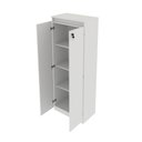 Ver imagem 3 de Armário Multiuso 60x160,5cm com 3 Prateleiras 2 Portas e Chave Am3110 Branco