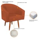 Ver imagem 4 de Kit 02 Poltronas Decorativas Sala de Estar Recepção Luiza Pés Palito Suede - Doce Sonho Móveis KIT 2