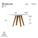 Ver imagem 3 de Mesa para Sala de Jantar Tampo com Vidro/MDF 120cm Base Madeira Maciça Mariah
