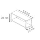 Ver imagem 3 de Nicho Industrial com 2 Prateleiras Brasforma - 60x20cm - Preto