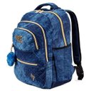 Ver imagem 2 de Mochila Feminina Juvenil Notebook Escolar Pompom Coração Azul M3992