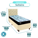 Ver imagem 3 de Cama Box + Colchão Solteiro Molas Ensacadas Life Gold Paropas + Cabeceira Estofada
