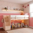 Ver imagem 1 de Cama Elevada com Escada Lateral Artsy Madeiraoriginals