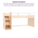 Ver imagem 4 de Cama Elevada com Escada Lateral Artsy Madeiraoriginals