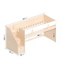 Ver imagem 3 de Cama Elevada com Escada Lateral Artsy Madeiraoriginals