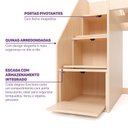 Ver imagem 5 de Cama Elevada com Escada Lateral Artsy Madeiraoriginals