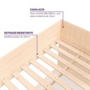 Ver imagem 7 de Cama Elevada com Escada Lateral em MDF Artsy Casatema MadeiraOriginals Natural/Branco