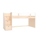 Ver imagem 2 de Cama Elevada com Escada Lateral em MDF Artsy Casatema MadeiraOriginals Natural/Branco