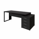 Ver imagem 5 de Mesa Escritório Diretor 1,70m a 1,92m 4 Gavetas Pé Metal F5
