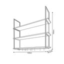 Ver imagem 3 de Nicho de Parede Londres 120 Cm Preto e Branco