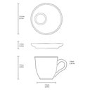 Ver imagem 3 de Xícara de Chá com Pires Bio Vanilla 170ml Cerâmica Off White Porto Brasil Cozinha