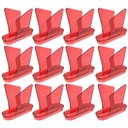 Ver imagem 1 de Conjunto 12 Porta Guardanapos de Mesa Vermelho Transparente Crippa Café Restaurante