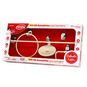 Ver imagem 1 de Kit Acessórios para Banheiro 5 Peças Linha Delicato Cor Bege e Cromado Durín