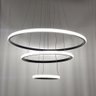 Lustre Pendente Luminaria 3 Arcos Aneis Perfil Luxo Infinito 48w Regulavel 3 em 1 Decoraçao Sala - 10
