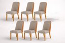 Ver imagem 1 de Kit 6 Cadeiras Maciça de Jantar Estofada Iza- Arbo Design