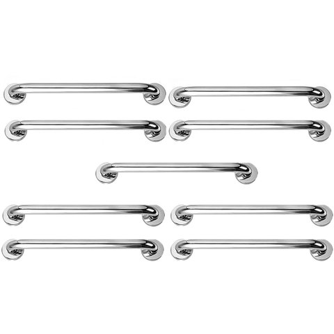 Barra Alça Apoio 50cm Barra Suporte Anti Queda Kit 9 Uni Gestante Idoso Cadeirante Acessibilidade Pc