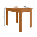 Ver imagem 3 de Mesa Cozinha 4 Lugares Bellagio MDF Retangular Sala de Jantar:Freijo