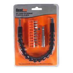 Kit Cabo Extensor Eixo Prolongador Flexível Parafusadeira - 3