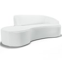 Ver imagem 1 de Sofá 4 Lugares Curvo Sala de Estar Living Firenze Direito D02 Corano Branco 280 cm C-12 - Lyam