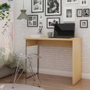 Ver imagem 4 de Mesa Escrivaninha 100cm P/ Quarto C/ Lateral Metal 100% Mdf