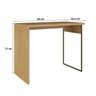 Mesa Escrivaninha 100cm P/ Quarto C/ Lateral Metal 100% Mdf - 3