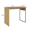 Ver imagem 3 de Mesa Escrivaninha 100cm P/ Quarto C/ Lateral Metal 100% Mdf