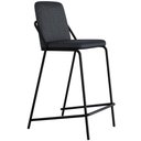 Ver imagem 4 de Kit 06 Banquetas Altas C01 Assento em Linho Grafite com Encosto Preto Lyam Decor