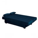 Ver imagem 3 de Sofá Cama Casal 3 Lugares Laila - Veludo Azul Marinho