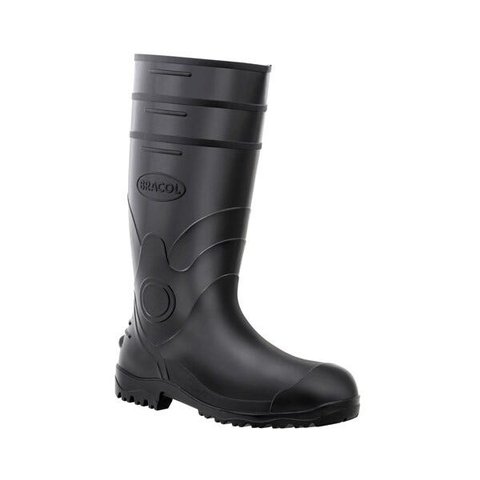 BOTA PVC CANO LONGO SEM FORRO PRETA BRACOL CA 37455 - 45