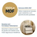 Ver imagem 4 de Kit 2 Mesas de Cabeceira 2 Gavetas 1 Nicho MDF