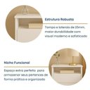 Ver imagem 5 de Kit 2 Mesas de Cabeceira 2 Gavetas 1 Nicho MDF