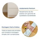 Ver imagem 6 de Kit 2 Mesas de Cabeceira 2 Gavetas 1 Nicho MDF