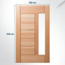 Ver imagem 2 de Folha de Porta Maciça em Eucalipto Acabamento Natural 210x120cm PM76 Lira Cruzeiro Portas