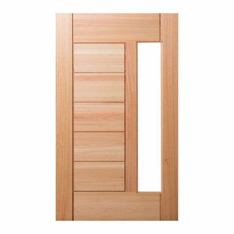 Folha de Porta Maciça em Eucalipto Acabamento Natural 210x120cm PM76 Lira Cruzeiro Portas