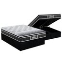 Ver imagem 1 de Cama Box Baú Queen: Colchão Anatômico Probel D28 / Ep Plus Pillow Top + Base Black(158x198)
