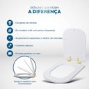 Ver imagem 5 de Assento Sanitário Soft Close Unic Branco para Vaso Deca com Ferragem Dourada