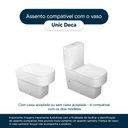 Ver imagem 4 de Assento Sanitário Soft Close Unic Branco para Vaso Deca com Ferragem Dourada