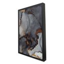 Ver imagem 3 de Quadro Decorativo Abstrato Mármore Elegance Black Gray em Moldura Caixa Tacolado Moldura Trad 1cm Pr