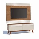 Ver imagem 1 de Rack com Painel Classic 2g 1.4 Freijó com Off White - Imcal Móveis