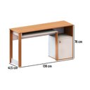 Ver imagem 3 de Escrivaninha com 1 Porta 136cm Multimóveis Cr25285 Branco-freijó