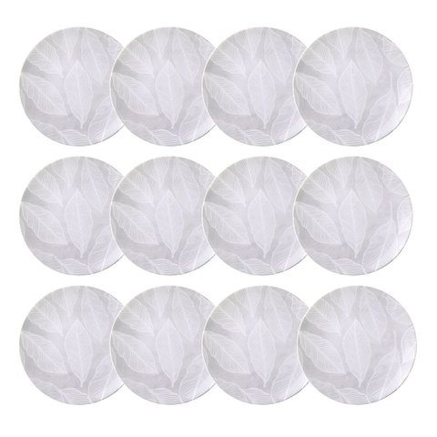 Prato Raso Porcelana Decorada Arbo 25cm 12 Unidades - Tramontina 96580/070