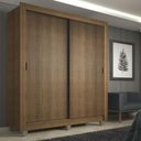 Ver imagem 1 de Guarda-Roupa Solteiro Madesa Denver 2 Portas de Correr com Pés Rustic Cor:Rustic