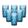 Conjunto 6 Copos Diamond 330 ml Azul em Vidro - Lyor Design - 1