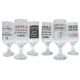 Conjunto de 6 taças Personalizadas para Cerveja 300ml - Casambiente - 1